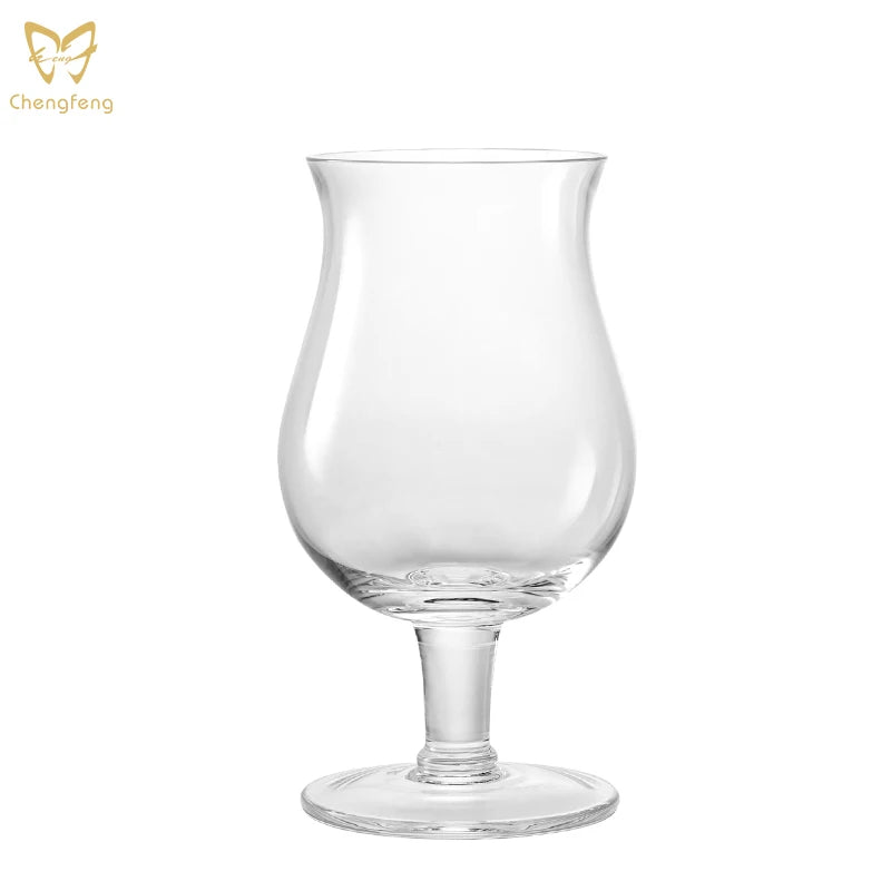Belgian Beer Glass 13 OZ Stemmed Beer Glass with Round Base