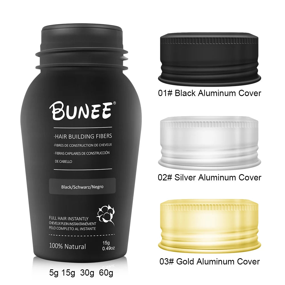 Hot Sale Fibra Capilar Waterproof Hair Filler Fiber Black Powder Fibre Hair Loss Cover up Instantly Thick Hair Building Fibers