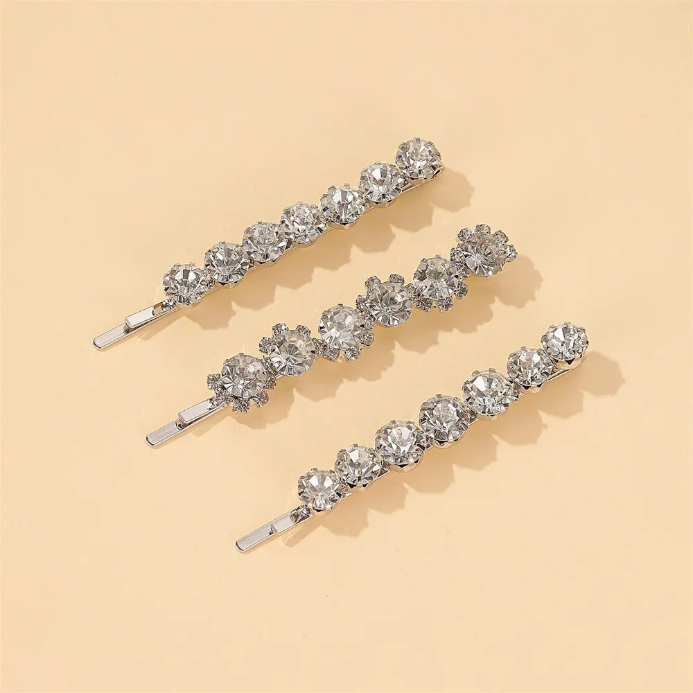 New Design Fashion Metal Hair Clip Ornament Barrette with Multi Color Rhinestone for Bride Girls Party Occasions