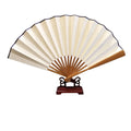 Home Supplies Blank Sublimation Folded Polyester Bamboo Fans Folding Hand Fan Office Decoration