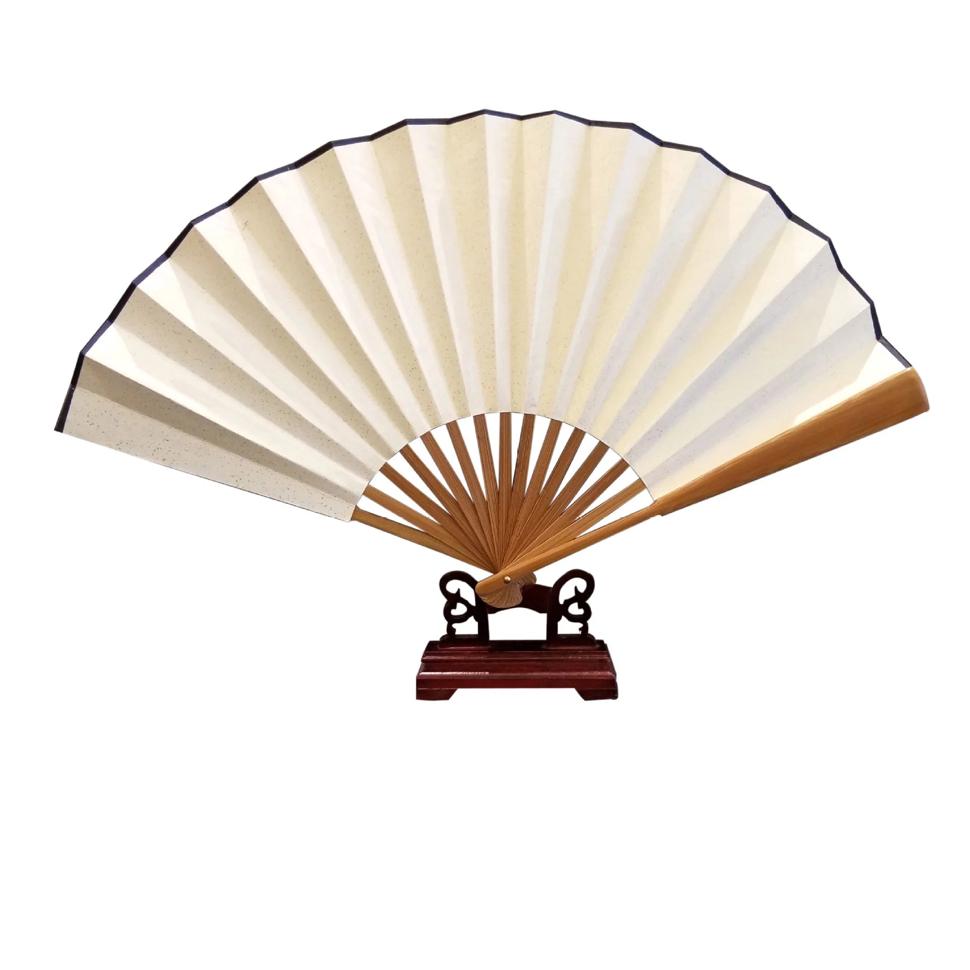 Home Supplies Blank Sublimation Folded Polyester Bamboo Fans Folding Hand Fan Office Decoration