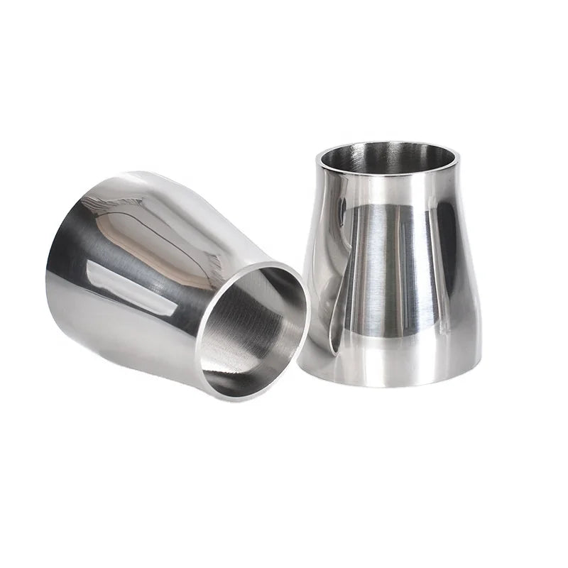 Aohoy SS304 SS316L Sms Stainless Steel Sanitary Grade Pipe Mirror Polish Concentric Weld End Reducer