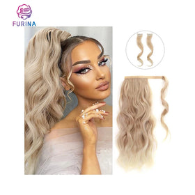 Fashion Trend Straight Long 1 Piece of Frontal Clips Sets Ponytails Hair Ecxtensions Synthetic Wrap Around Ponytail for Woman