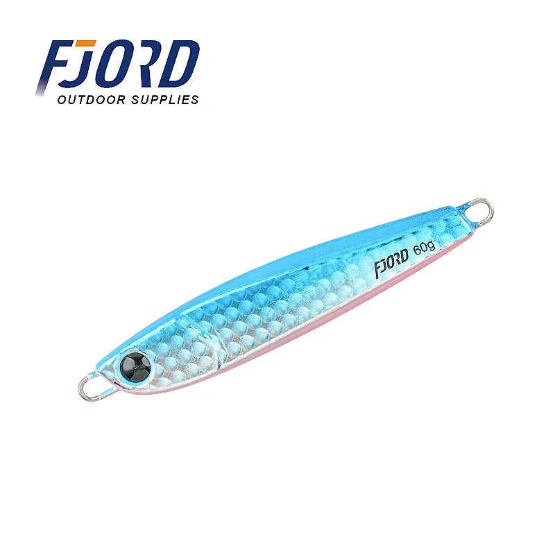 FJORD OEM30G/40G/60G Chrome Metal Jig Mould Fishing Jigs Glow Lead Fishing Weights