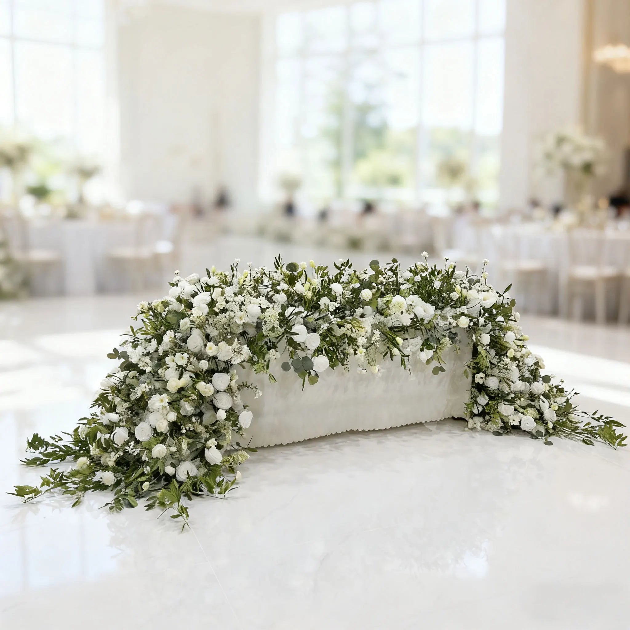 GNW Factory Toppers Artificial Flower Garland Centerpiece Floral Garland Wedding Runner Flower Decoration Table Runner Garland