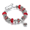 Diamond Crystal Beaded DIY Fashion Charm Bracelets-Women's Silver/Gold/Rose Gold Plated Valentine's Day Gift