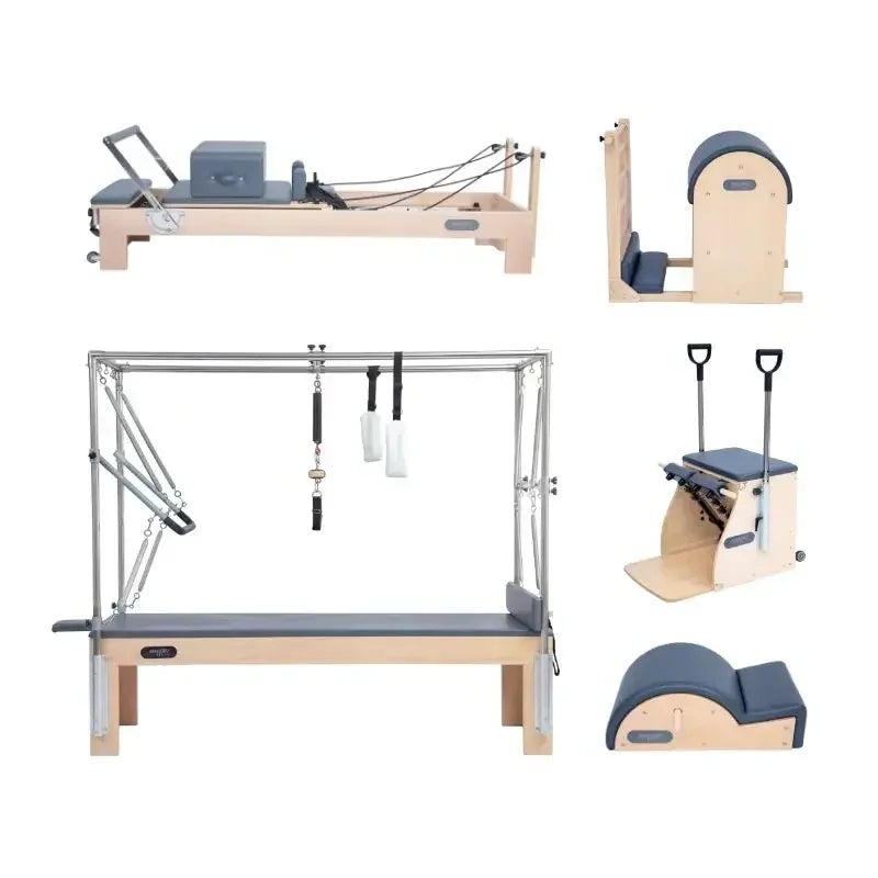 Best Sellers Studio Pilates Reformer Portable Springs Equipment Wood Pilates Reformers Set