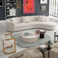 Modern Fabric Serpentine Cloud Sofa European & Chinese Design Style Tufted Modular Curved Sectional Couch for Living Room Hotel MegaBDM