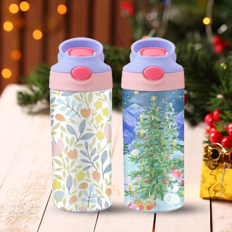 12oz Stainless Steel Straight White USA Warehouses Sublimation Water Bottle Blanks Kids Tumbler Thermal Insulation Logo Drinking
