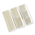 Biodegradable Compostable Bagasse Pulp White Square Takeaway Lunch Box with Compartment Eco-friendly Microwave Safe
