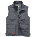 Shero Men's Hunting Vest-Outdoor Work Quick-Dry Polyester Four Seasons Zip Reversible Travel Jacket with Multi Pockets