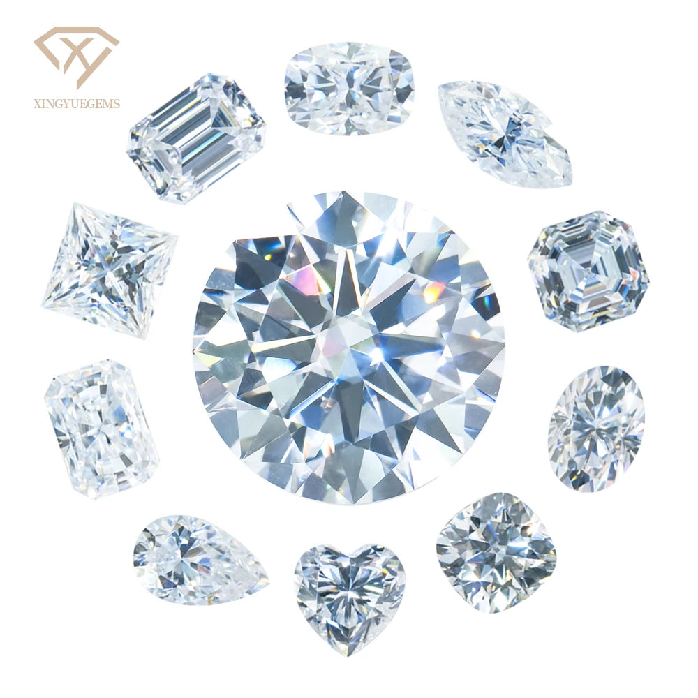 Wholesale Gemstone Gra Certificate 3ex Emerald Round Heart Cut Pass Diamond Tester Flawless d Color Vvs Loose Stone Moissanite