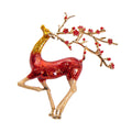 Fancy 18k Gold Plated Oil Drip Deer Women Brooches Colorful Enamel Animal Elk Brooch Pins Jewelry for Christmas