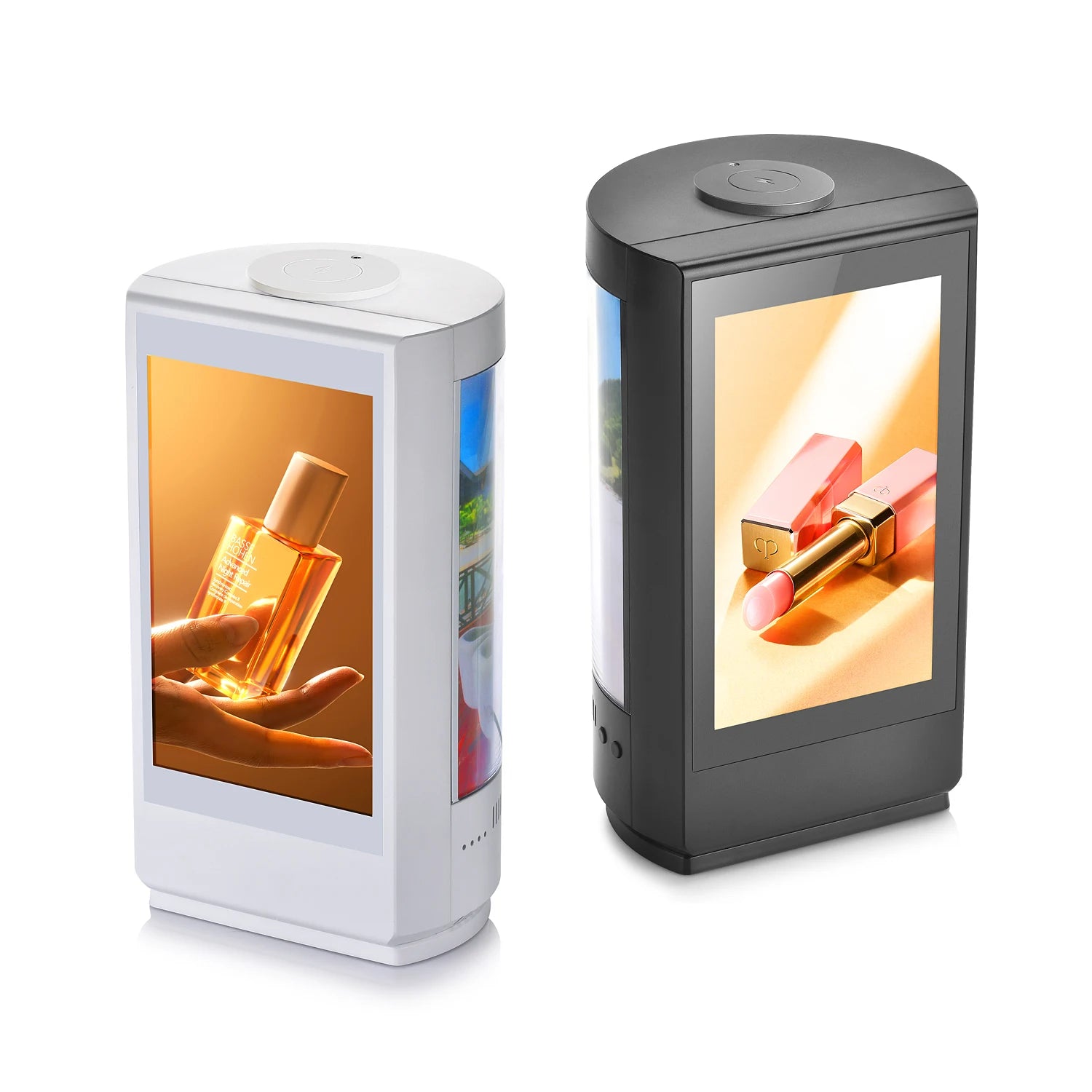 FYD-04 Android 15W Wireless Charger Single Side 7 Inch LCD Touch Screen Kiosk  4 Color LED Backlight Advertising Retail Display