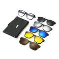 TR 180 Degree Temple Hot Sell Color Film 5 in 1 Sunglasses Magnetic Stretchable Temple Magnetic Glasses 2026