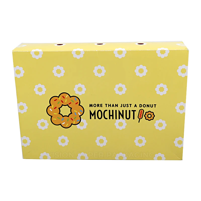 Mochinut Medium Size Donut Box Half Dozen Paper Packaging 320x230x60 mm