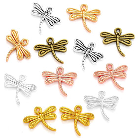 6 Color Dragonfly Charms Alloy Metal for Earring Necklace Pendants DIY Handmade Jewelry Accessories Making 17*15mm D2121