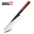 Hot Selling Black Forge Handmade Aus10 High Carbon Steel Chef Knife Set with Giftbox for Kitchen with Wood Handle