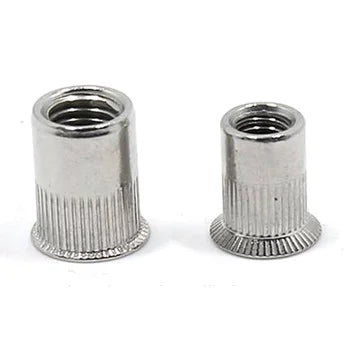 Stainless Steel Flat Head Rivet Nuts M3 M5 M6 M8 M12 Carbon Steel Insert Rivet Nuts for Sheet Metal Fastening