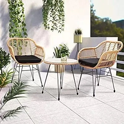 Hot Selling Outdoor Waterproof Furniture Aluminum Frame Rattan Wicker Patio Restaurant Dining Garden Chair
