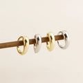 Fashion 925 Silver Plain Simple Round Hoopngs 18K Gold Plated Irregular Sterling Silver Hoop Earrings for Women