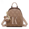 Ladies' Travel Double-shoulder Backpack Made of PVC Material with a Sense of High Quality and Featuring Anti-theft Zippers