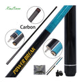 Xmlinco Pool Jump Break Cue Hard Maple Wood Carbon Fiber Shaft Stainless Steel Joint High Quality 12.5mm Tip Size 3 Pieces 58