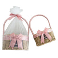 Willow Hand Woven New Year  Gift Baskets Great Wedding and  Anniversary Basket and Box Picnic Basket with Folding Handles