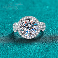 New Arrival Silver 925 Original 5 Carat Excellent Cut Diamond Test Past D Color Moissanite Wedding Ring Real Gemstone Jewelry
