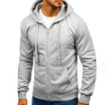 Wholesale Men's Hoodies Full Zip up Custom Print logo Sweatshirt With Hooded Solid Color Fashion Streetwear