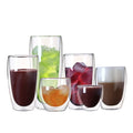80 ml 250 ml 350 ml 450 ml 650 ml Double Wall Borosilicate Insulated Cappuccino Espresso Glass Coffee Cup