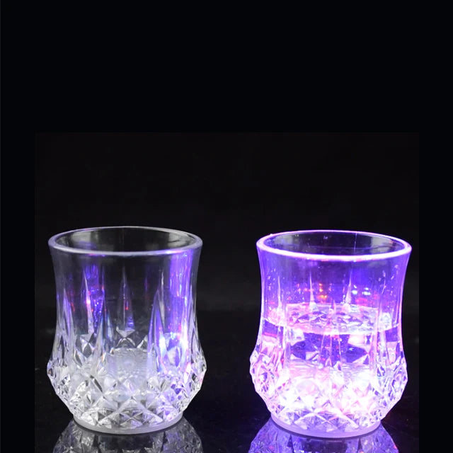 Top Selling 7oz Crystal Faceted PS RGB LED Flashing Lights Bar Disco Night Club Wedding Christmas Ramadan Graduation Party New