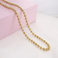 Factory Price Trendy Unisex Tail-closing Lobster Tail Cap Necklace 3mm 4mm Width 18K Gold PVD Plated Stainless Steel Bead Ball