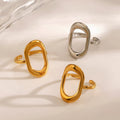 Fashion Jewelry Rings 18K Gold-plated Stainless Steel Hollow Rings for Jewelry Women YRS672