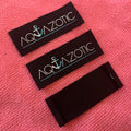 Sewing on Printing 100% Black Cotton Labelcheap Price Thick Cotton logo Label