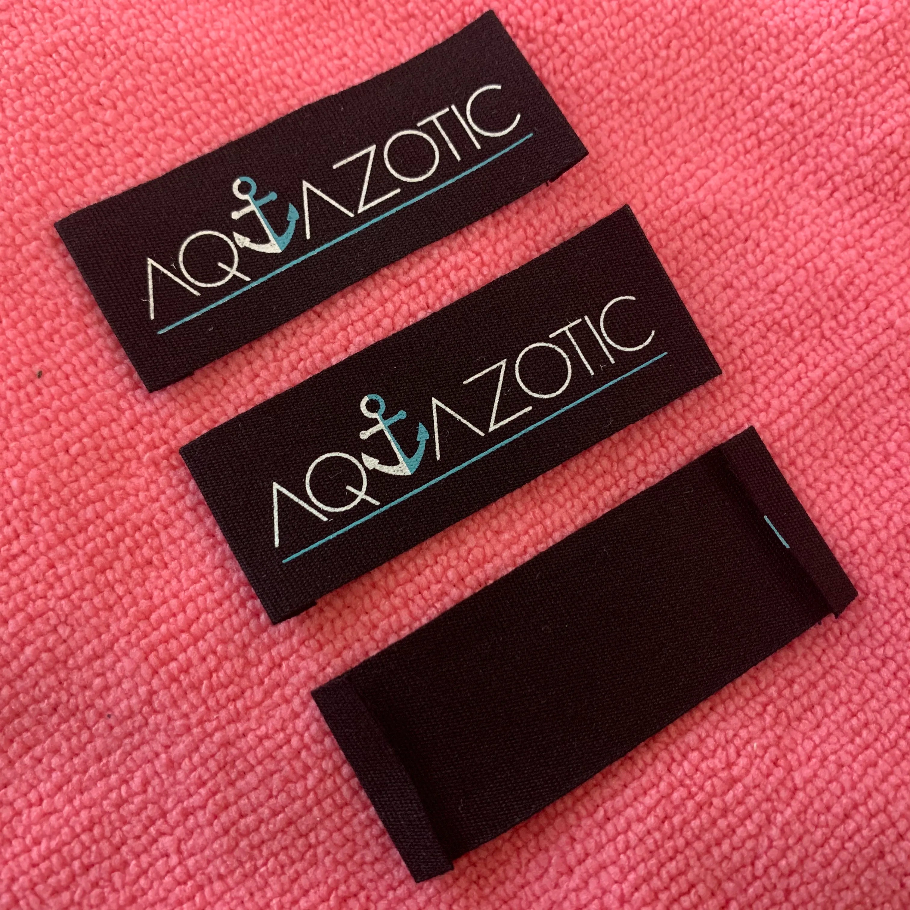Sewing on Printing 100% Black Cotton Labelcheap Price Thick Cotton logo Label