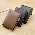 2026 Oem Slim Zipper Rfid Blocking Men's Wallets Long Genuine Leather