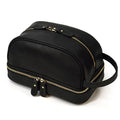 Dropshipping Customized Leather Genuine Leather Storage Bag Men Women Travel Clutches Washing Bag Cosmetic Bag