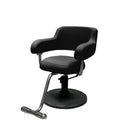 Modern Luxury Synthetic Leather Barber Chair Stainless Steel Frame Adjustable Height 360 Degree Rotation Salon Hotel Workshop