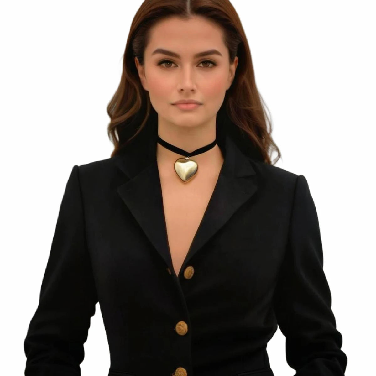 Charms Big Love Heart Pendant Necklace for Women Trendy Elegant Lady Daily Clavicle Chains Accessories Fashion Neck Jewelry Gift