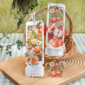 12pcs/pack Double White Ink PET Sticker Pack Fruit and Flower Series Fruit Theme Material