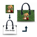 Hot Sale Minimalist Logo Tote Shoulder Bag for Women Designer Handbags Custom Printed Decoration PU Leather Stylish Bag
