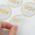 OEM Custom Brand Foil Die Cut Vinyl Strong Adhesive Stickers With Logo