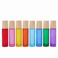 Wholesale 10ml Roll on Glass Bottle with Stainless Roller Ball Wooden Cap for Perfume Essential Oil