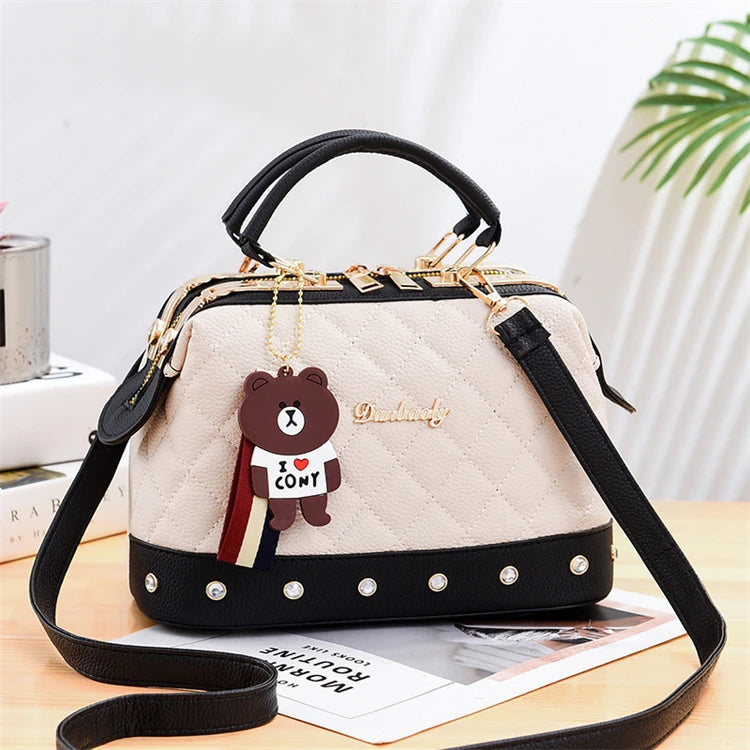 2025 Brand Custom Private Label All Pu Leather Luxury Colourful Ladies Sling Tote Handbags