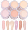 Wholesale 6pcs Set 10g Acrylic Cover Powder Private Label Custom Acrylic Powder Jars Nude Cover Nails Acrylic Powder