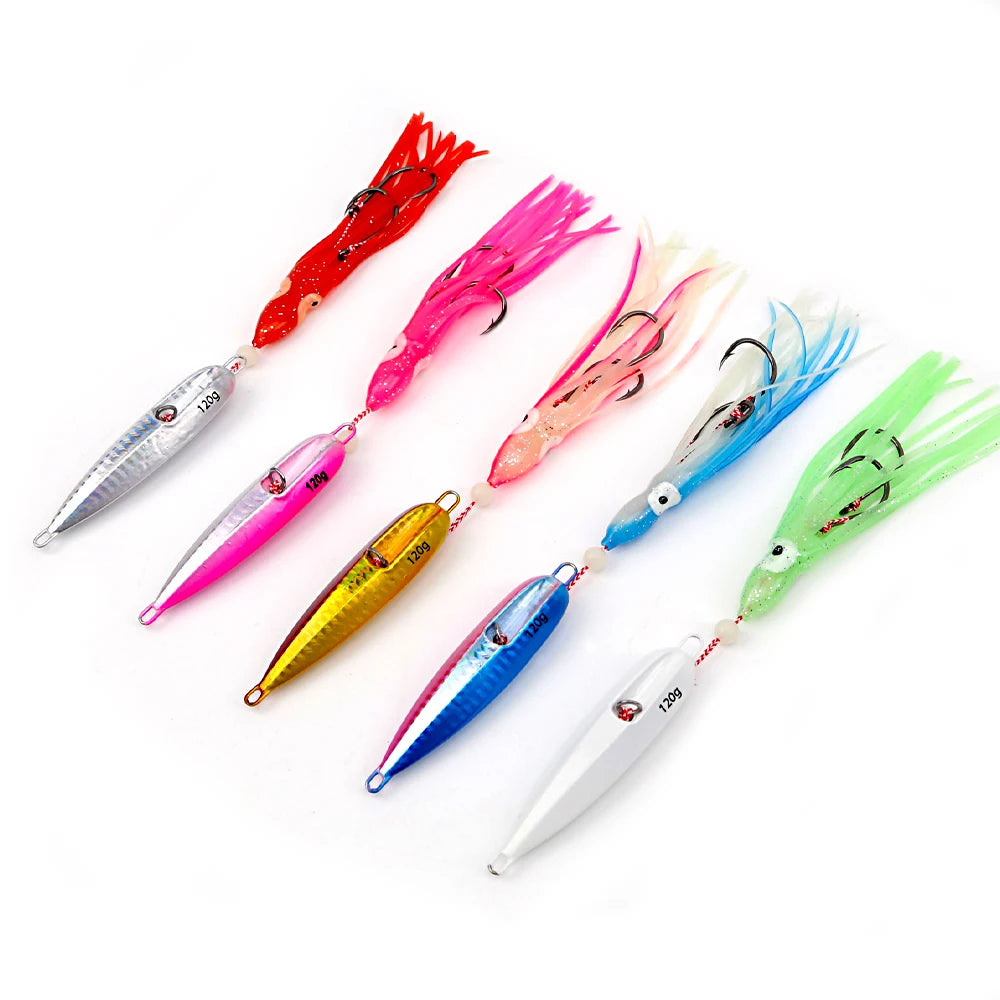 Good Quality Saltwater Metal Jig Fishing Lure Speed Sinking Luminous Simulated Bait Slow Pitch Shore Jigging Lure