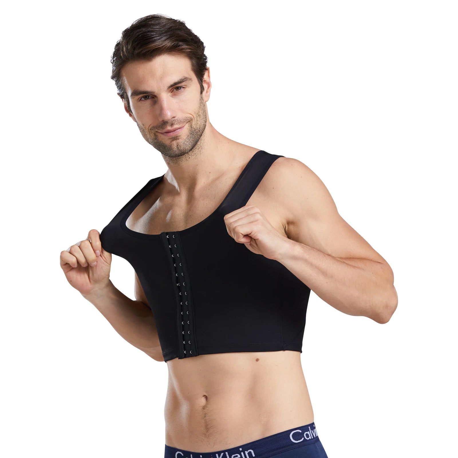 W013 Slimming Body Shaper Corset Hide Gynecomastia Chest Vest Compression Bra Post Surgery Tops