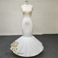 QUEENSGOWN Mermaid Petticoat for Wedding Dress Fluffy 2Hoops 2 Layers Mesh Dress Underskirt Crinoline Trumpet Bridal Petticoat