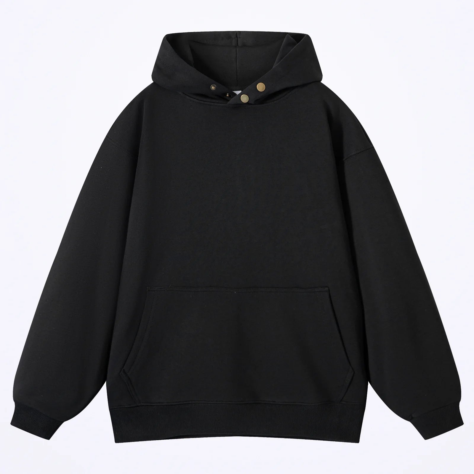 2024 Autumn Winer New Arrival Custom Hoodies Cotton 420 Gsm Neck Button Design Hoodie Quality Heavyweight 420gsm Hoodie